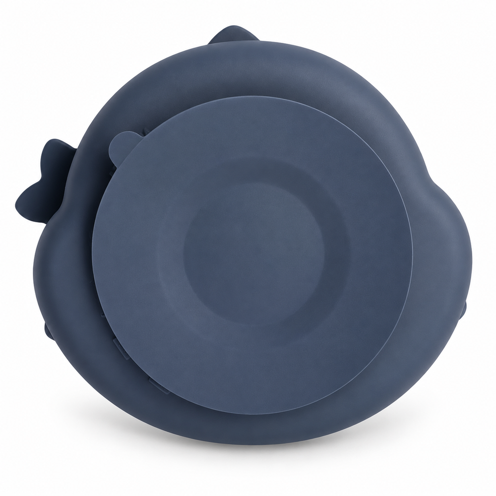 Shark Suction Plate in Midnight Blue, underside showing the large suction base
